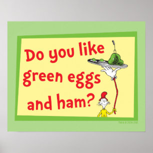 Poster Aimez-vous les œufs verts et le jambon?