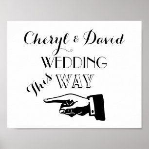 Poster Ainsi Pointer à la main le signe de mariage person