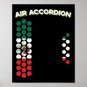 Poster Air Accordion Mexico Drapeau Cinco De Mayo Musique