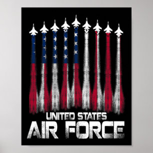 Poster Air Force Us Veterans American Flag 4 juillet Pa