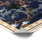 Poster Air France : De nuit et de jour dans tous les ciel (Coin)