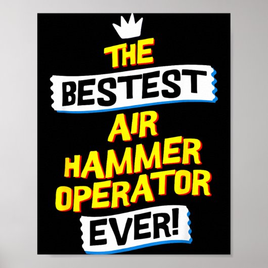 Poster Air Hammer Operator, Funny Job Occupation  (Devant)