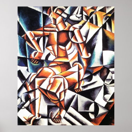 Poster Air Man Space, by Lyubov Popova (Devant)