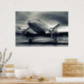 Poster Air Plane Aviation Dakota DC-3 (Cuisine)