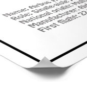 Poster Airbus A320 - Dessins de plans de l'avion BD (Coin)