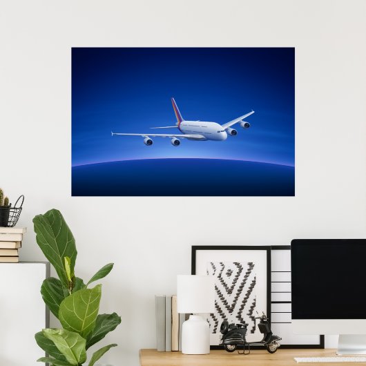 Poster Airbus A380 (Bureau à domicile)