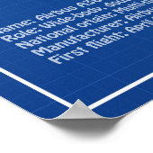 Poster Airbus a380 - Plans de dessin de plan d'avion ABD (Coin)