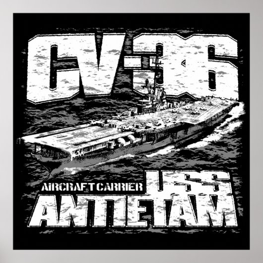 Poster Aircraft carrier Antietam (Devant)