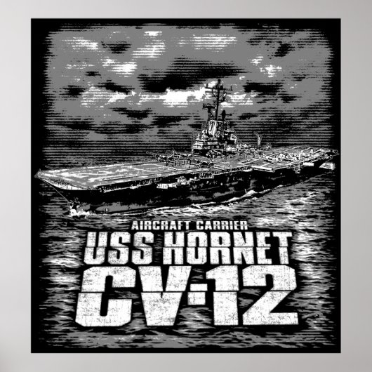 Poster Aircraft carrier Hornet (Devant)
