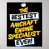 Poster Aircraft Engine Specialist, Funny Job Occupation (Devant)