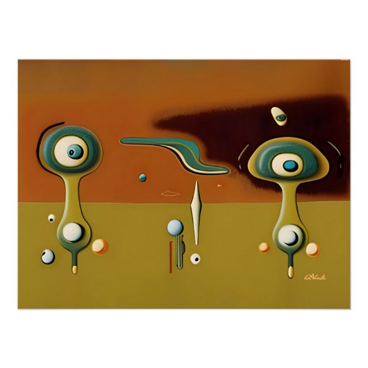 Poster Aire d'atterrissage d'OVNI (Devant)