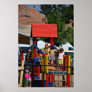 Poster Aire de jeux avec pont