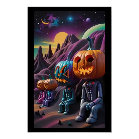 Poster Aire de repos familiale Jack-o-Lantern (Devant)