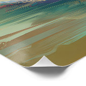 Poster Airedale Beach Surf Peinture (Coin)