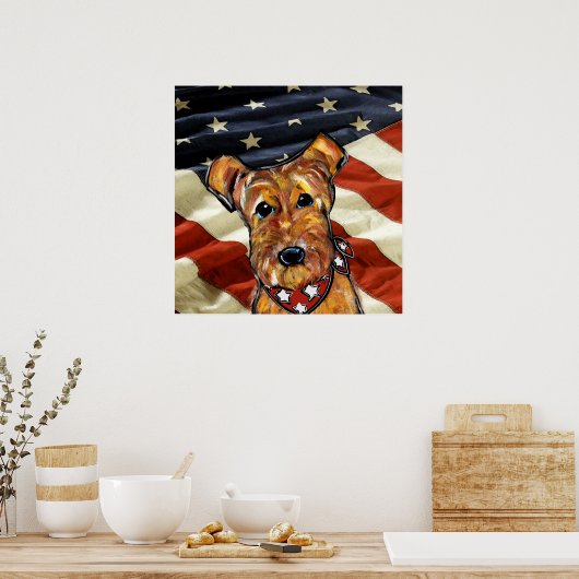 POSTER AIREDALE TERRIER (Cuisine)