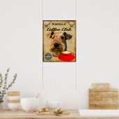 Poster Airedale Terrier Coffee Club (Cuisine)