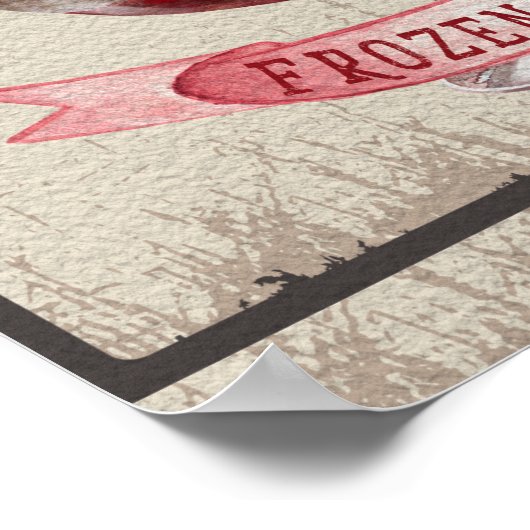 Poster Airedale Terrier Crème glacée Funny Frozen Traitem (Coin)