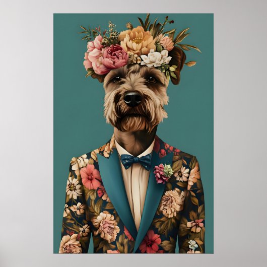 Poster Airedale Terrier In Suit Poster, Airedale Terrier (Devant)