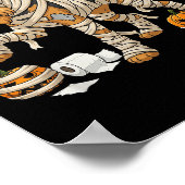 Poster Airedale Terrier maman Citrouille Halloween Kids M (Coin)