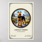 Poster Airedale Terrier Zoology Series (Devant)