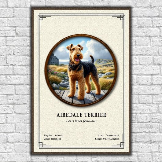 Poster Airedale Terrier Zoology Series