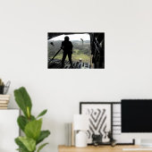 Poster Airman regarde une chute d'entraînement (Bureau à domicile)