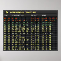 Airport Board (texte personnalisable, titre aussi)