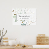 Poster Airy Green et Gold Leaf (Cuisine)