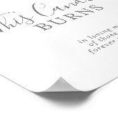 Poster Airy Greenery Candle Burns Wedding Memorial Sign (Coin)