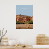 Poster Ait Benhaddou, Maroc Travel Artwork (Cuisine)
