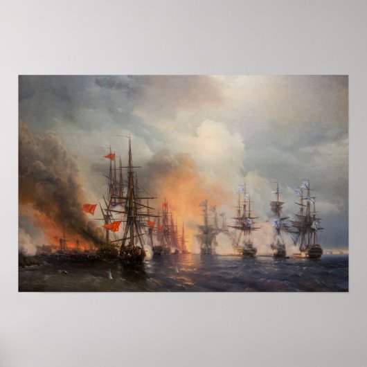 Poster Aivazovsky - Bataille De Sinope (Devant)