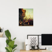 Poster Aivazovsky - Café House, Mosquée Ortakoy, Consta.. (Bureau à domicile)