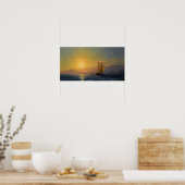 Poster Aivazovsky - Coucher De Soleil En Mer 1877 (Cuisine)