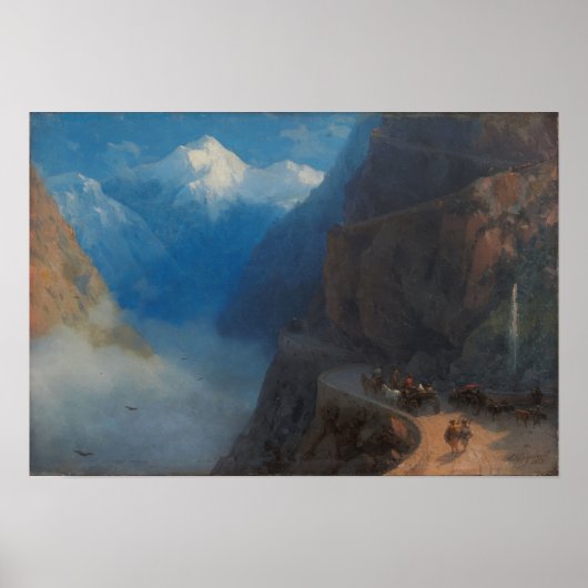 Poster Aivazovsky - De Milli À Gudauri 1868 (Devant)