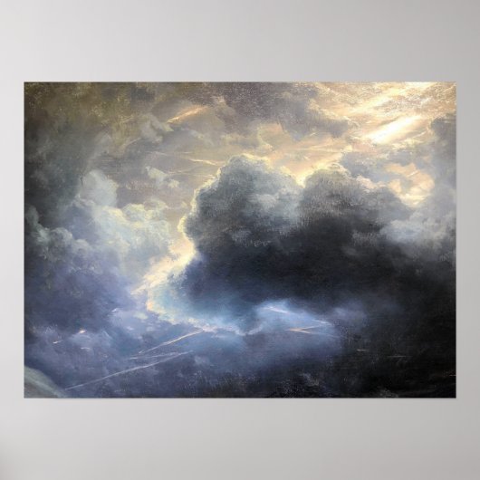 Poster Aivazovsky - Fragment de Nuage et Éclair (Devant)