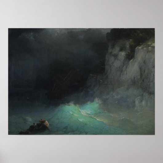 Poster Aivazovsky - La Tempête 1861 (Devant)
