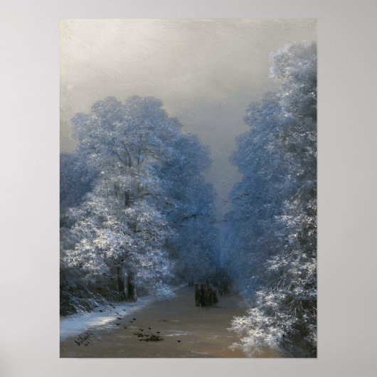 Poster Aivazovsky - Paysage hivernal (Devant)