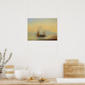 Poster Aivazovsky - Péniches au large de la côte (Cuisine)