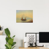 Poster Aivazovsky - Péniches au large de la côte (Bureau à domicile)