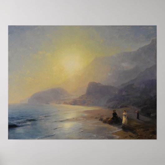 Poster Aivazovsky - Pouchkine Sur Le Rivage (Devant)
