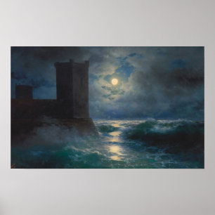 Poster Aivazovsky - Tours génoises dans la mer Noire