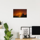 Poster Aivazovsky - Vue de Constantinople au clair de lun (Bureau à domicile)