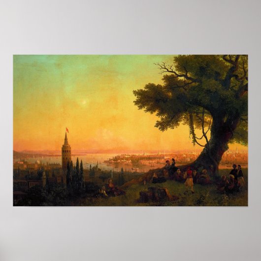 Poster Aivazovsky - Vue De Constantinople Par Soir Li... (Devant)
