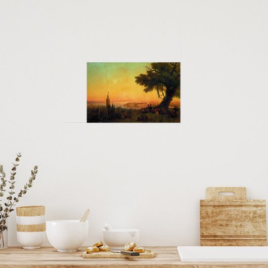 Poster Aivazovsky - Vue De Constantinople Par Soir Li... (Cuisine)