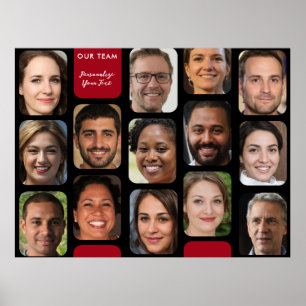 Poster Ajouter 14 Photos Classy Red & Black Modern Notre