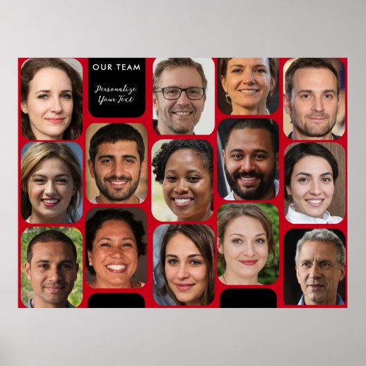 Poster Ajouter 14 Photos Classy Red & Black Modern Notre (Devant)