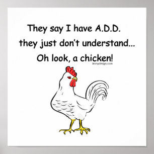 Poster AJOUTER Humour de poulet