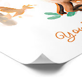 Poster Ajouter le nom Texte, Baby Deer Fawn Woodland Nurs (Coin)