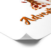 Poster Ajouter le nom Texte, Baby Giraffe African Nursery (Coin)