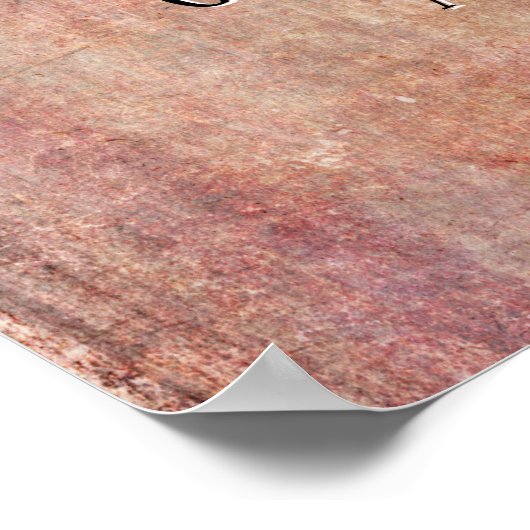 Poster Ajouter Le Texte Grunge Textured Rust Graphic (Coin)